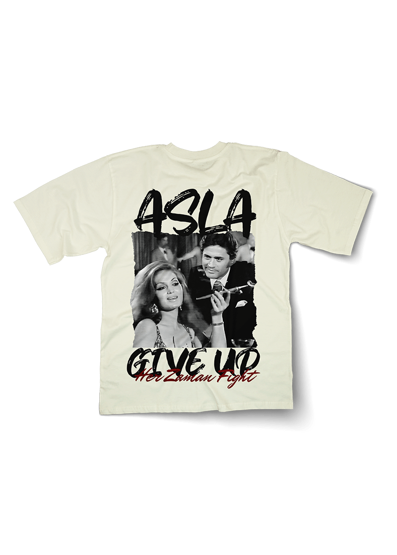 Asla Give Up Oversized T-shirt - OrginalTurq