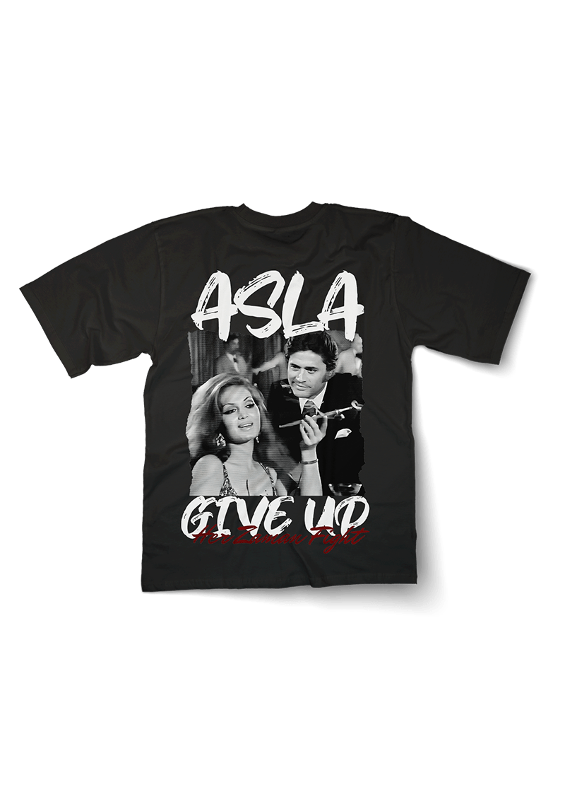 Asla Give Up Oversized T-shirt - OrginalTurq
