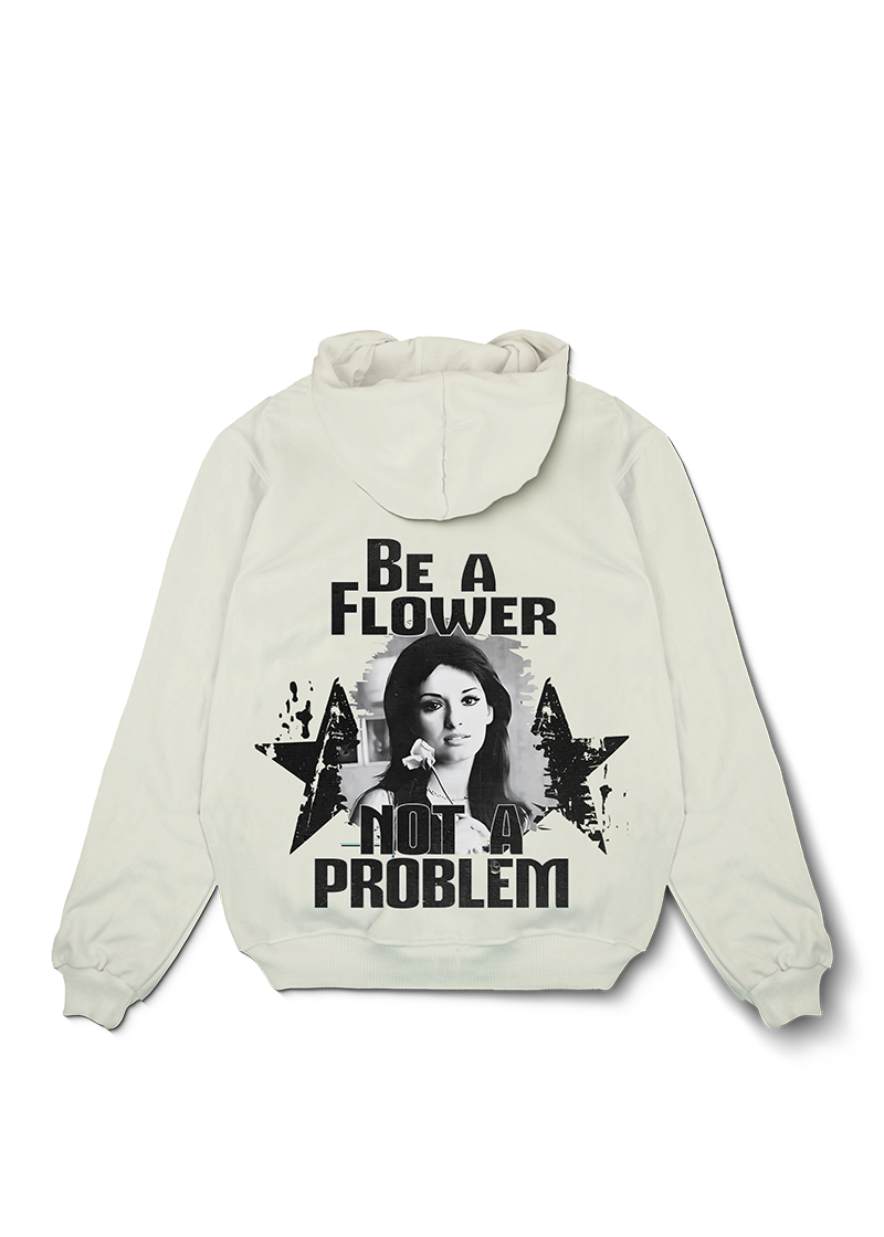 Be a Flower Mujde Ar Happy Oversized Hoodie