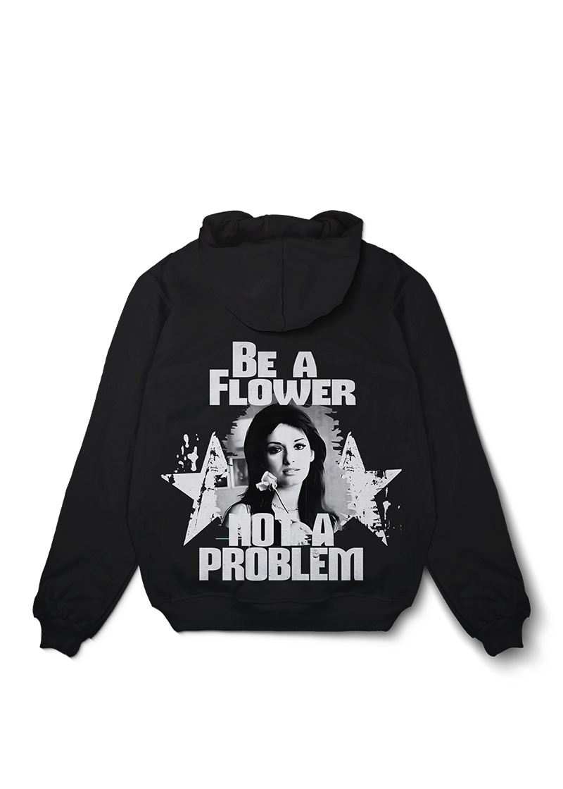 Be a Flower Mujde Ar Happy Oversized Hoodie
