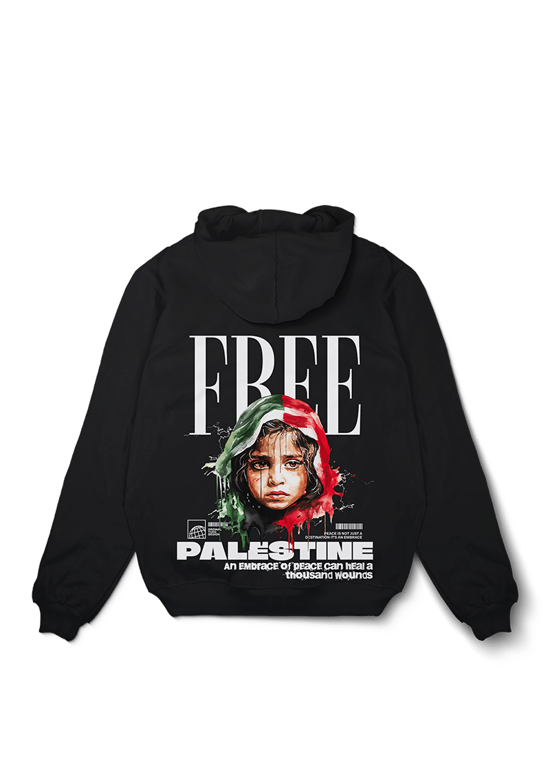Free Palestine Kid Oversized Hoodie - OrginalTurq