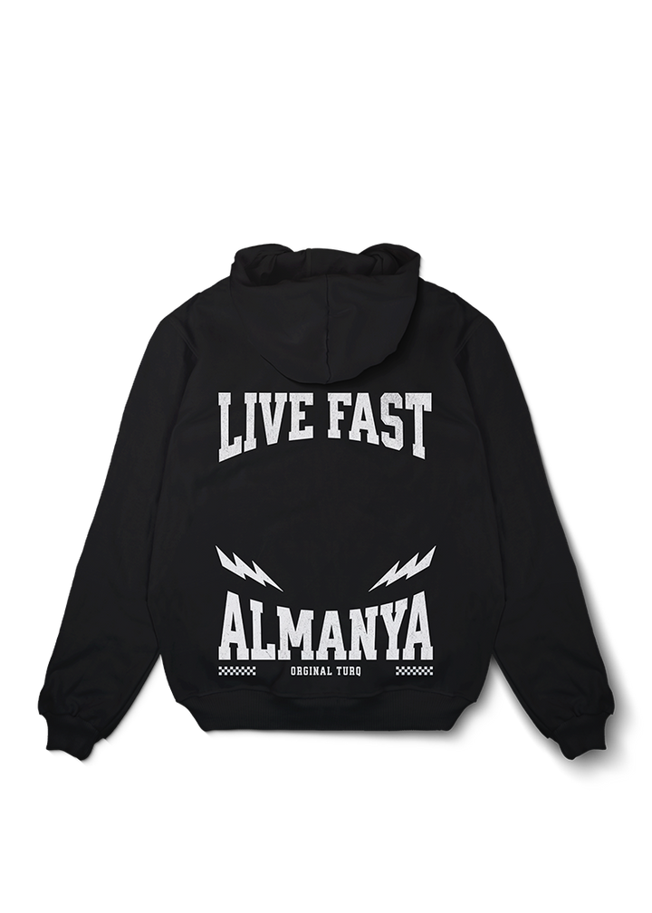 Live Fast ALMANYA Oversized Hoodie