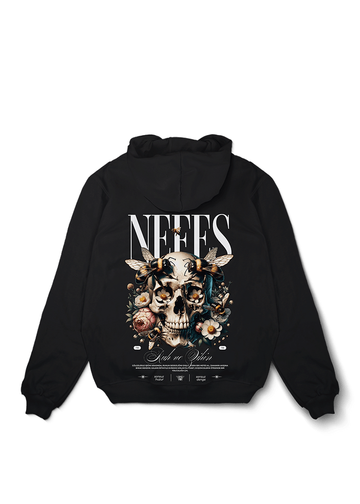 Nefes Skull Oversized Hoodie - OrginalTurq