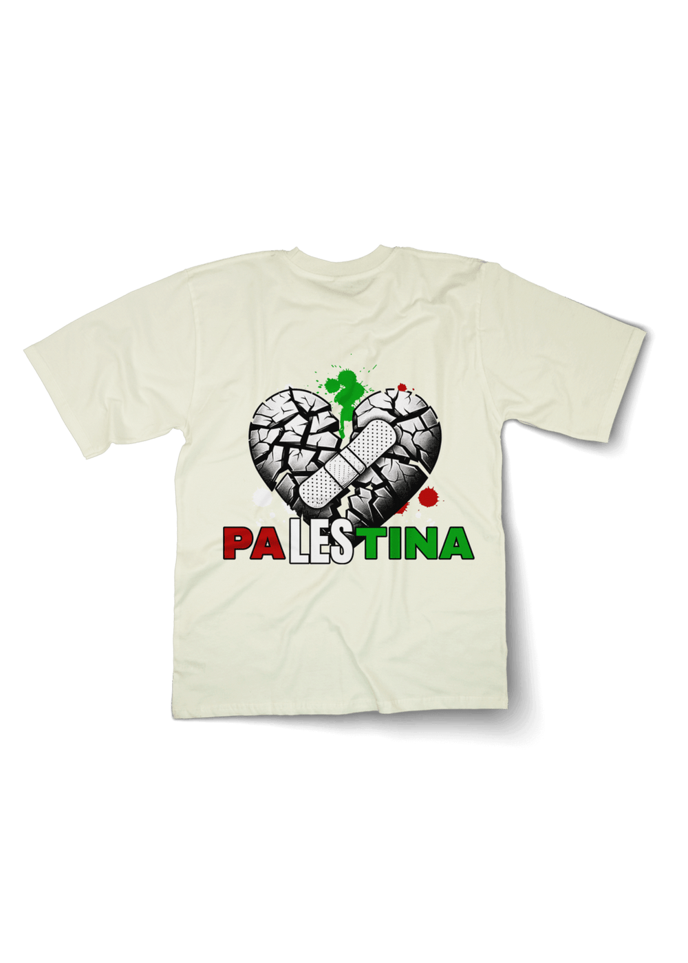 Palestina Broken Hearth Oversized T-shirt - OrginalTurq