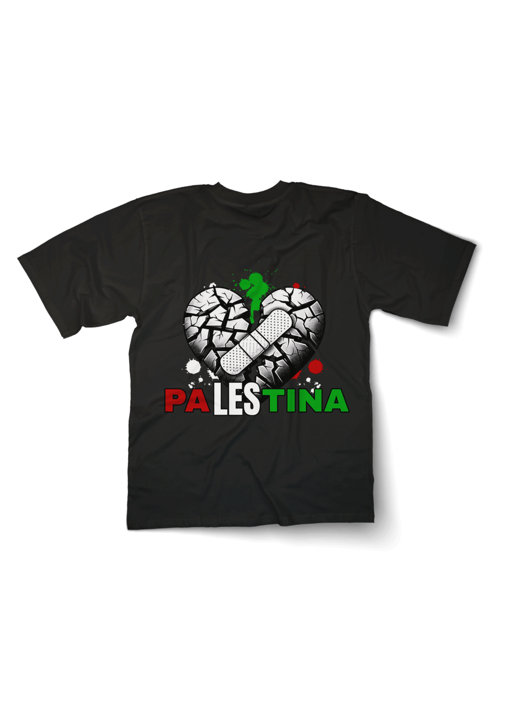 Palestina Broken Hearth Oversized T-shirt - OrginalTurq