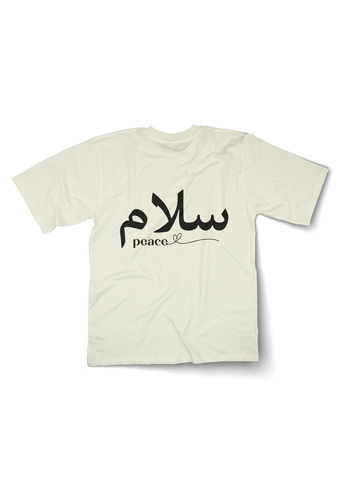 Peace Calligraphy Oversized Tshirt - OrginalTurq