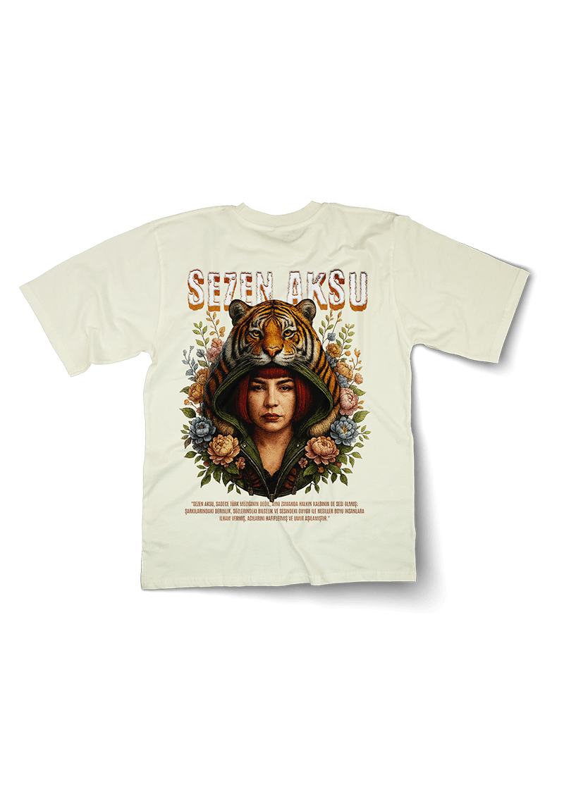 Sezen Aksu Kaplan Oversized Tshirt - OrginalTurq