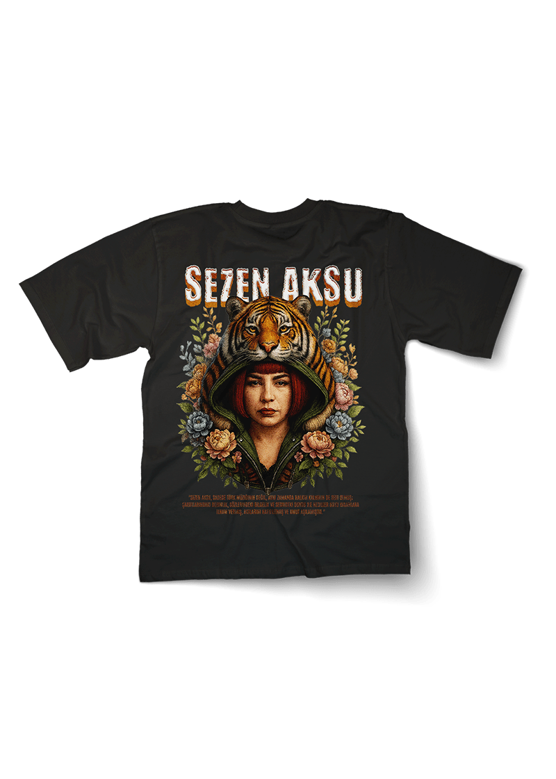 Sezen Aksu Kaplan Oversized Tshirt - OrginalTurq